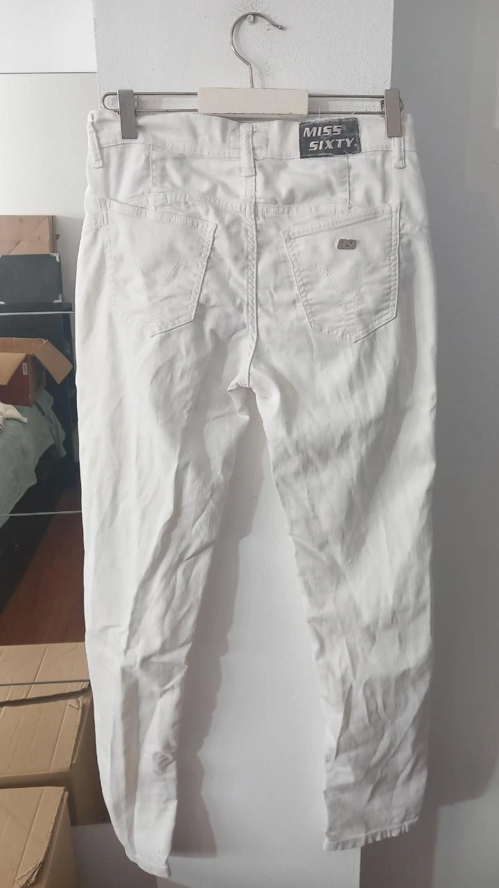 Jean blanc élastique Miss Sixty - Taille M/38 | Calças brancas de ganga elástica – photo 3